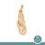 Diamond Sandal Charm Pendant 14K Yellow Gold 0.02 CTW 0.85"