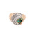 Emerald Diamond Ring Cocktail 14K Gold 0.68 CTW Size 4.25