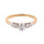 0.28 TW Diamond Solitaire Engagement Ring With Accents 18K Gold Size 5.75