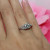 Art Deco Platinum Round Solitaire Diamond Accent Engagement Ring 1.00 TW SZ 5.75