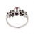 Platinum Pink Sapphire Diamond Accent Bow Ring 0.91 CTW Round Gem Vintage 6.75