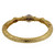 18K Yellow Gold Cluster Diamond Bangle Bracelet 1.00 CTW Floral Leaf Design 7"