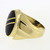 Men's Black Onyx 14K Yellow Gold Ring Size 8.25 Estate 16 x 12 mm Onyx Gem