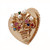 Heart Gemstone Floral Bouquet Basket Pin Brooch 14K Yellow Gold 1.5" Vintage