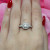 Vera Wang 0.75 CTW Diamond Halo Solitaire Accent Engagement Ring 14K W/Gold 4.25