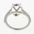 Pear Shape Diamond Solitaire Halo Semi Mount Ring 14K White Gold 0.51 CTW DIA