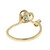 Vintage London Blue Topaz Diamond Heart Ring 14K Yellow Gold 0.28 TW Ladies 6.75
