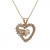 Estate Open Heart Diamond Pendant 14K Yellow Gold 2.40 CTW Diamonds 1" Vintage