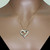 Estate Diamond Open Heart Pendant 14K Y/Gold 0.50 CTW Round DIA Channel Set