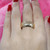 Wide Band Dome Ring 14K Yellow Gold Diamond Cut Etched Size 8 Estate