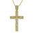 10K Two-Tone Gold CZ Gemstone Crucifix Pendant Cross Length 2.5" Estate