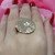 Angel Face Diamond Accented Statement Ring 14K Yellow Gold 0.03 CTW Estate SZ 7