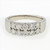 Estate Two-Row Diamond Band Ring 14K White Gold 1.25 CTW Ladies Size 5.5