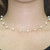 Vintage Freshwater Pearl Necklace Choker 10K Yellow Gold Magnetic Clasp 15"