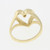 Vintage Diamond Open Heart Ring 14K Yellow Gold 0.03 CTW Ladies Girls Size 6.5