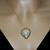 1.65 TW Diamond Heart Pendant 14K 2-Tone Gold Old Euro Cut Diamonds 1.25"