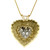 1.65 TW Diamond Heart Pendant 14K 2-Tone Gold Old Euro Cut Diamonds 1.25"