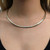 Omega Two-Tone 14K Gold Chain Necklace Choker 16.5" 5 mm Wide Ladies Estate