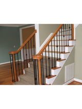 lighted wood newel post from lighted landings