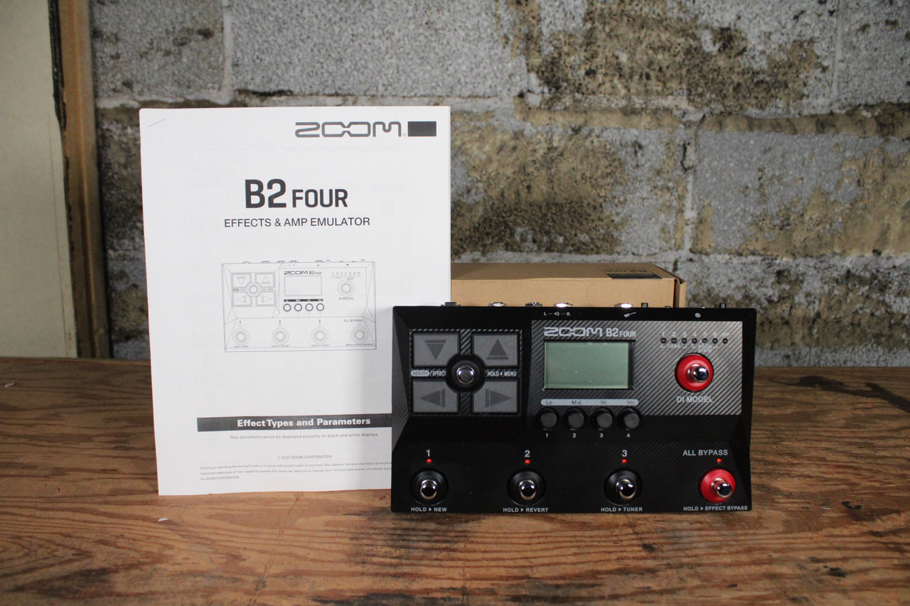 Zoom B2 Four Bass Multi-Effects & Amp Emulator w/ Box & Manual (Used)