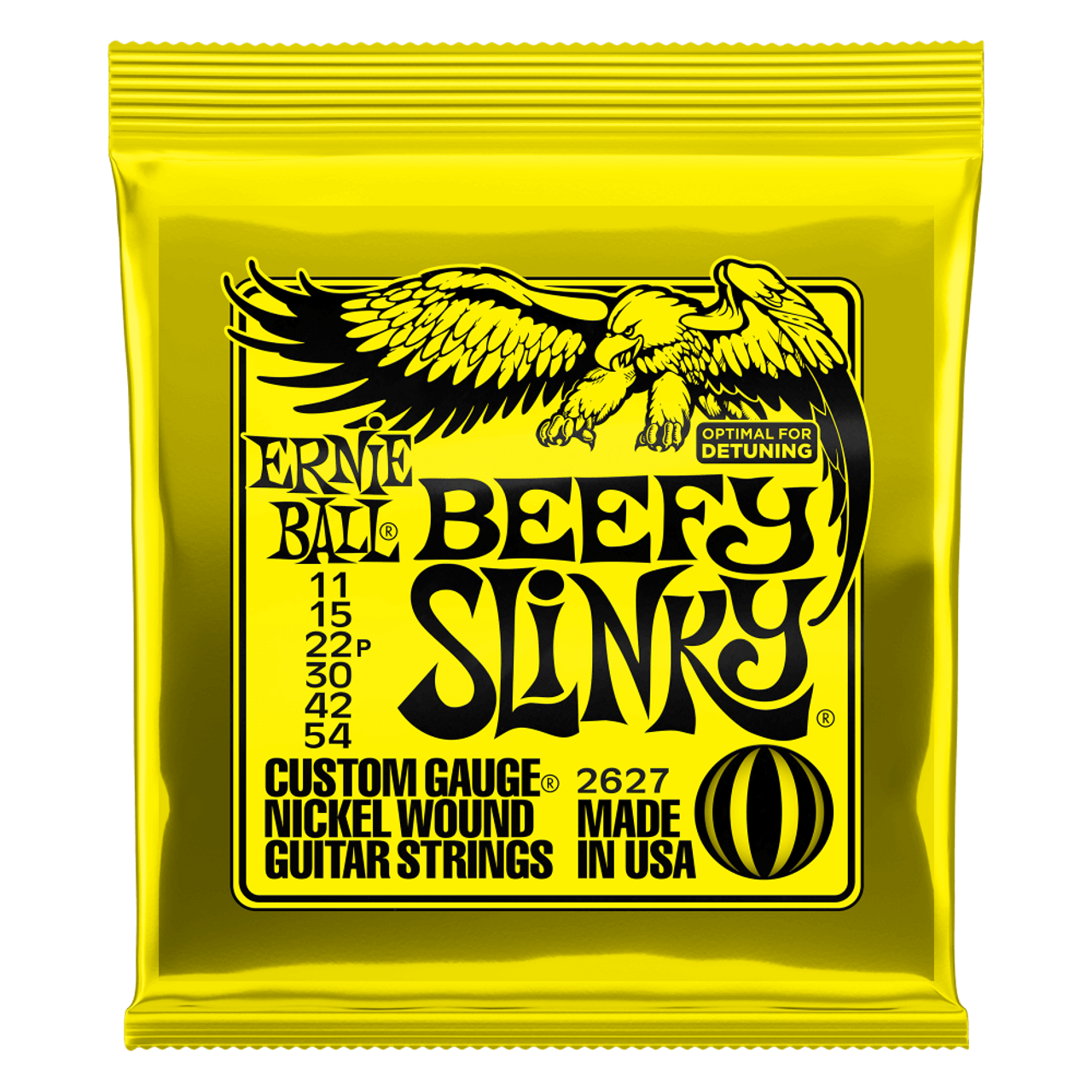 Ernie Ball Beefy Slinky Nickel Wound Electric Guitar Strings 11-54 Gauge Ernie Ball Beefy Slinky Nickel Wound Electric Guitar Strings 11-54 Gauge