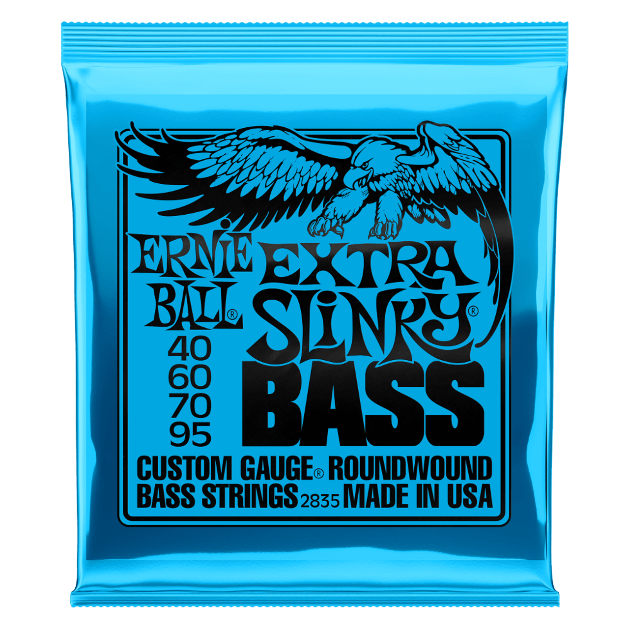 Ernie Ball Extra Slinky Nickel Wound Electric Bass Strings 40-95 Gauge