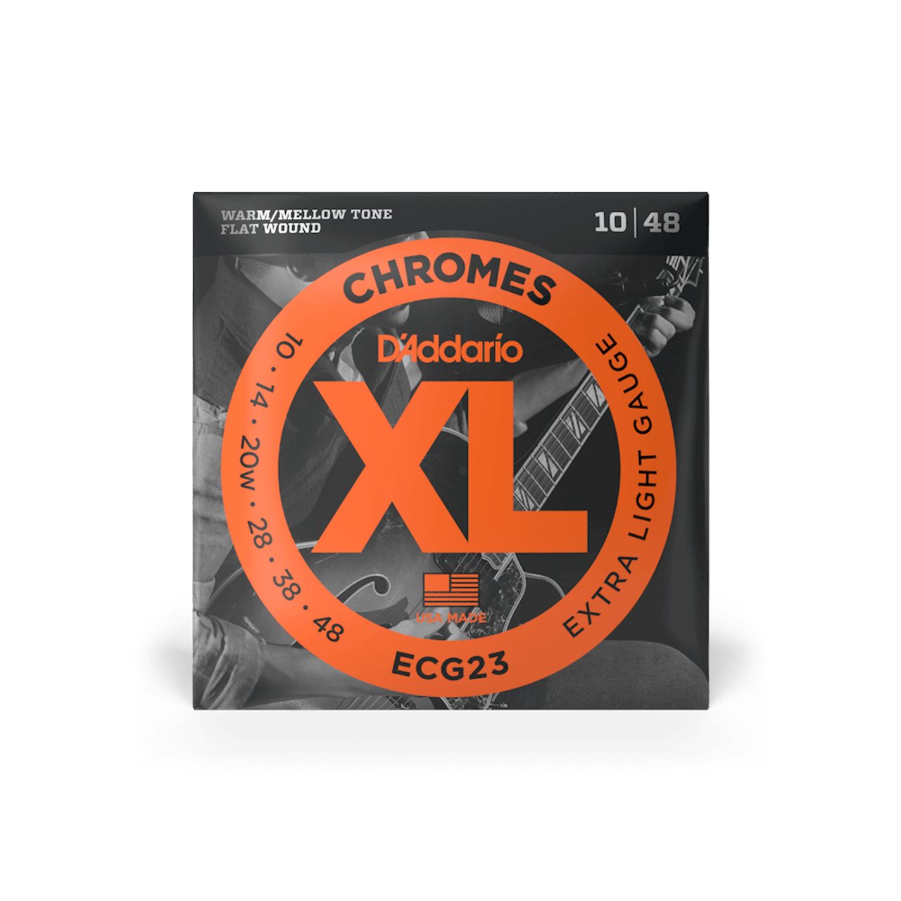 D'Addario ECG23 XL Chromes Flatwound 10-48 Guitar Strings