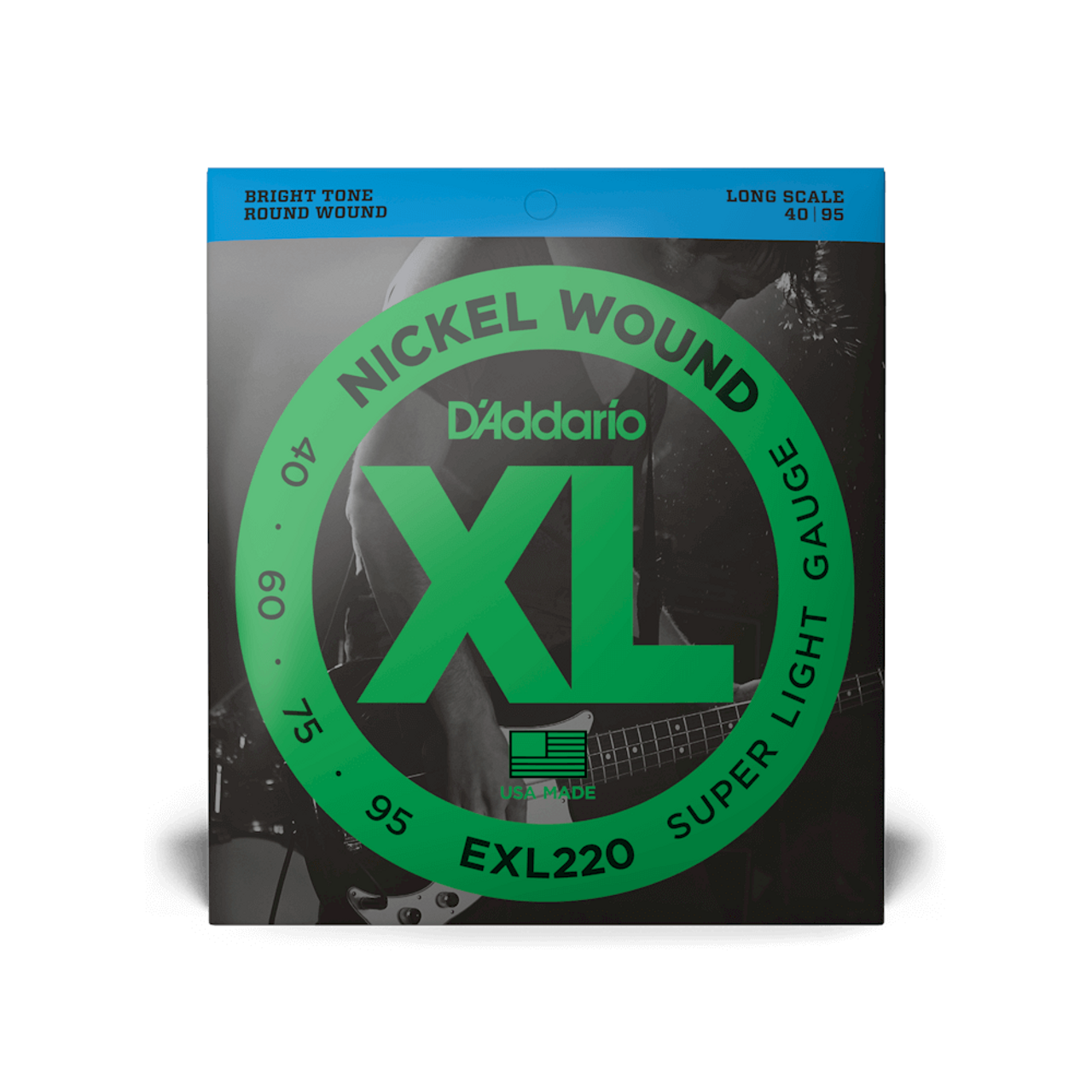 D'Addario EXL220 40-95 Nickel Wound Bass Strings