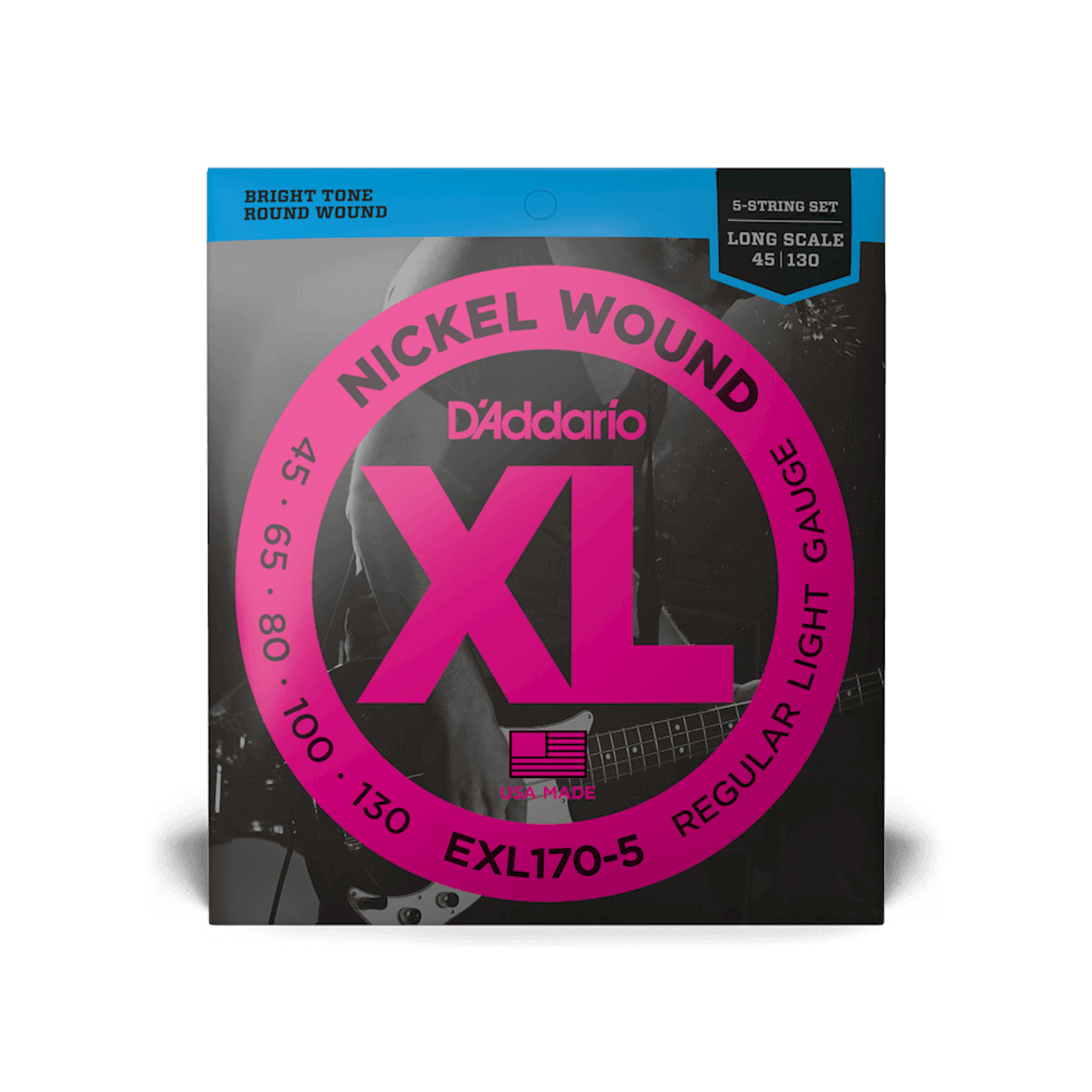 D'Addario EXL170-5 45-130 5 String Nickel Wound Bass Strings