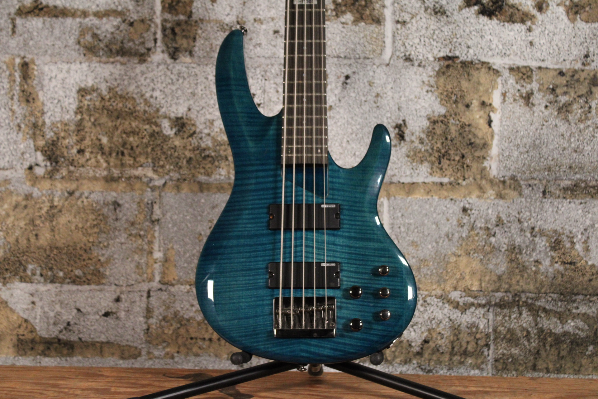 LTD B-155DX See Thru Blue 5 String (Used)