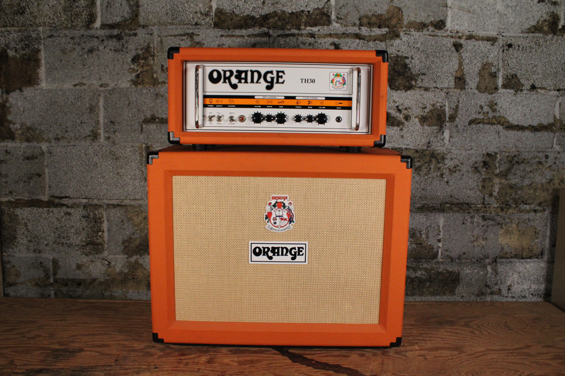 Orange TH30H 30 Watt 2 Channel Tube Guitar Head w/ Orange PPC212 Guitar Cabinet Vintage 30s (Used)