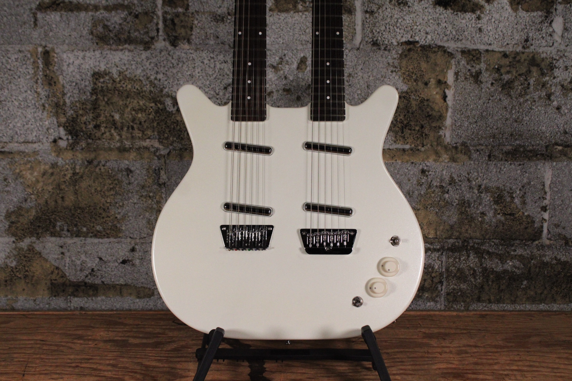 Danelectro 6/12 Doubleneck White Pearl