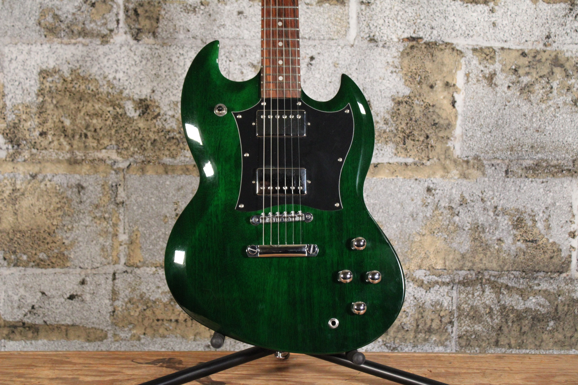 Maverick SG Style Transparent Green w/ Hard Case (Used)