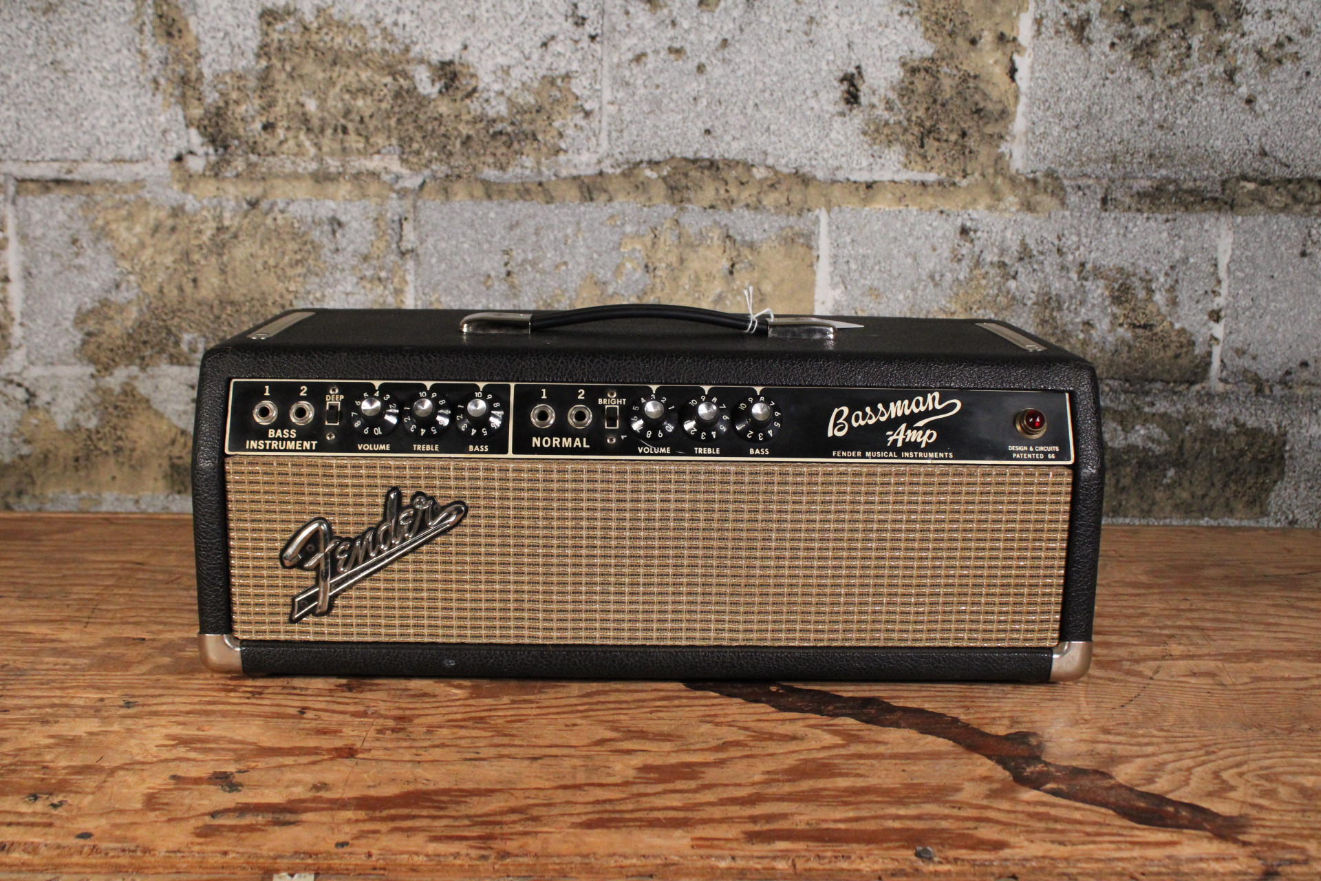 1967 Fender Bassman Black Panel 2 Channel 50 Watt Head