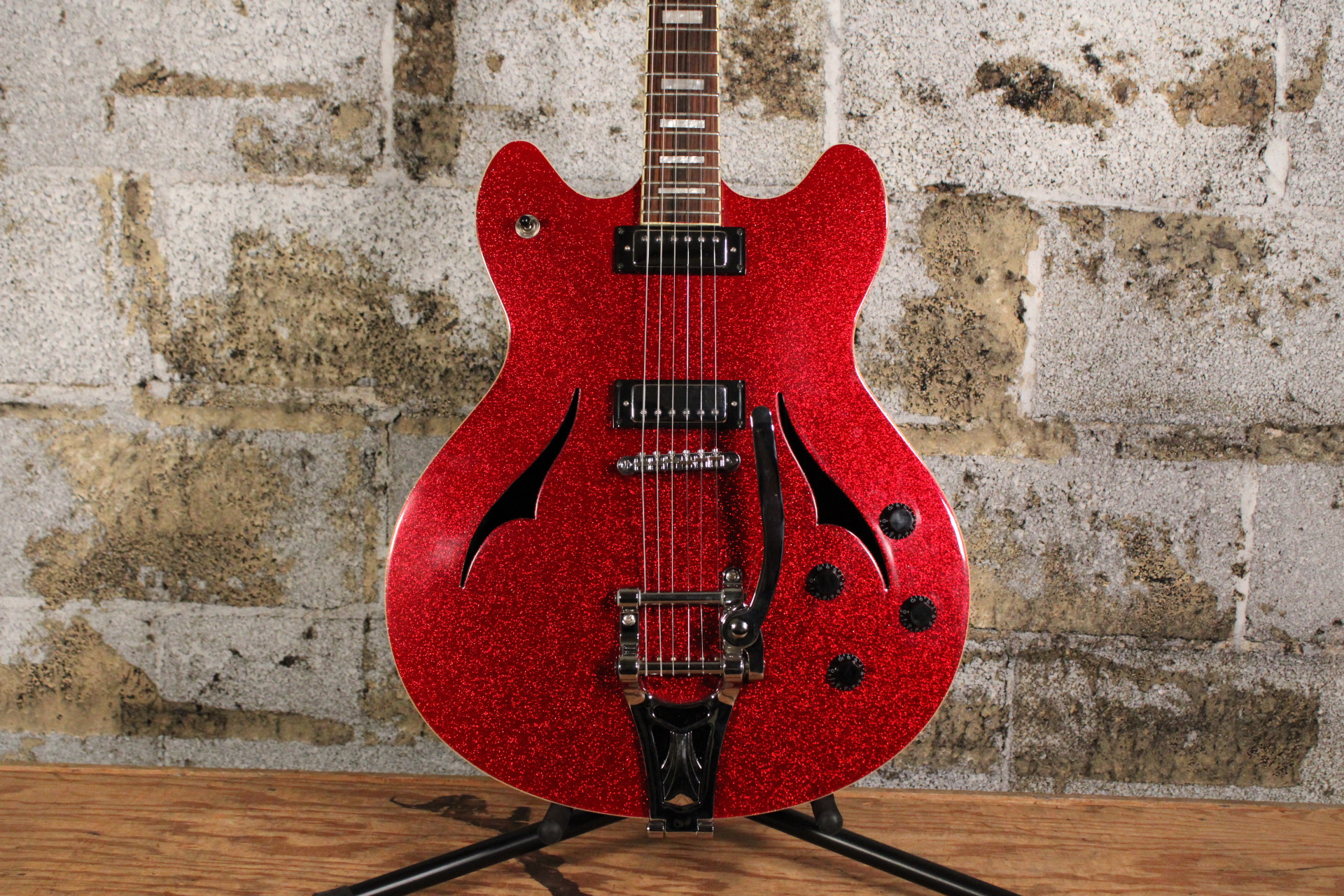 Peavey JF2-EX Red Sparkle Semi-Hollow w/ Hard Case (Used)