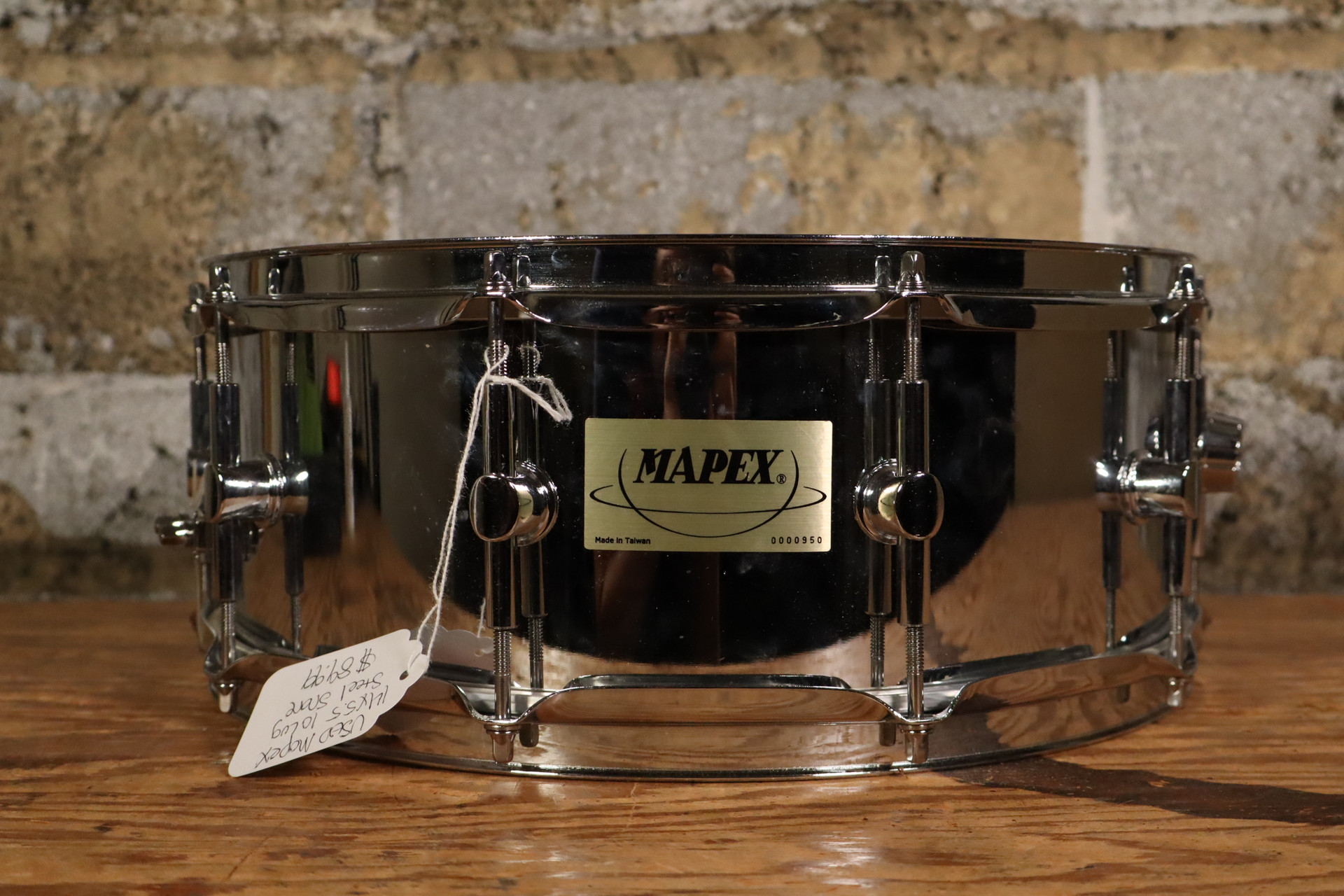Mapex 14X5.5 10 Lug Steel Snare Drum (Used)