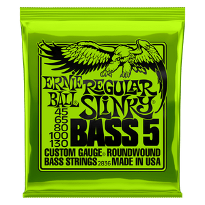 Ernie Ball Regular Slinky Nickel Wound 5-String Electric Bass Strings 45-130 Gauge Ernie Ball Regular Slinky Nickel Wound 5-String Electric Bass Strings 45-130 Gauge