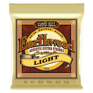 Ernie Ball Light Earthwood 80/20 Bronze Acoustic Guitar Strings 11-52 Gauge Ernie Ball Light Earthwood 80/20 Bronze Acoustic Guitar Strings 11-52 Gauge