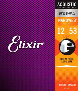 Elixir Nanoweb 80/20 Bronze Light 12-53 Elixir Nanoweb 80/20 Bronze Light 12-53