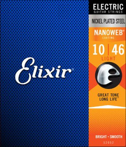 Elixir Nanoweb Coated Electric Guitar Strings 10-46 Elixir Nanoweb Coated Electric Guitar Strings 10-46