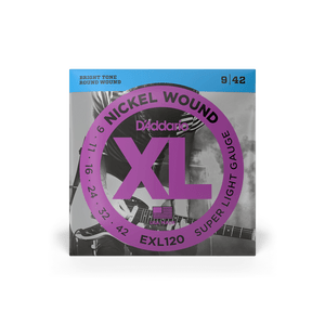 D'Addario EXL120 9-42 Nickel Wound Electric Guitar Strings D'Addario EXL120 9-42 Nickel Wound Electric Guitar Strings