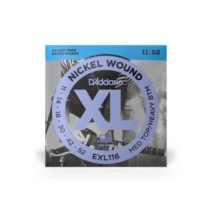 D'Addario EXL116 11-52 Nickel Wound Electric Guitar Strings D'Addario EXL116 11-52 Nickel Wound Electric Guitar Strings