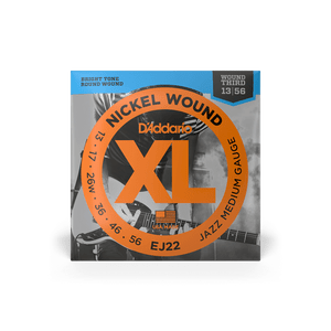 D'Addario EJ22 13-56 Wound 3rd Nickel Wound Electric Guitar Strings D'Addario EJ22 13-56 Wound 3rd Nickel Wound Electric Guitar Strings