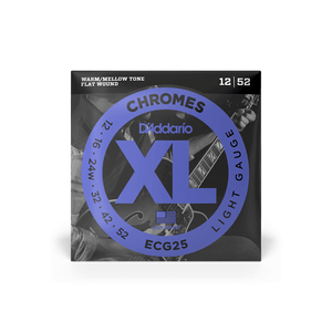 D'Addario ECG25 XL Chromes Flatwound 12-52 Guitar Strings D'Addario ECG25 XL Chromes Flatwound 12-52 Guitar Strings