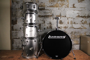 Ludwig Accent CS Silver Sparkle 12/13/16/22/14 w/ Cymbals & Hardware (Used)