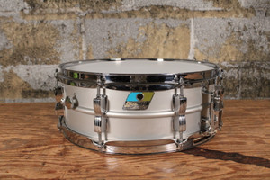 1970s Ludwig No. 404 Acrolite 14X5 Snare Drum Matte Aluminum w/ Ludwig Hard Case
