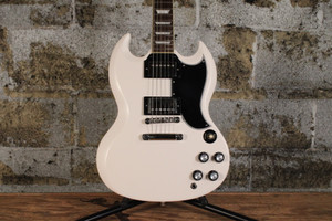 2021 Epiphone Inspired by Gibson Les Paul SG Standard Aged Classic White w/ OHSC & Case Candy (Used)