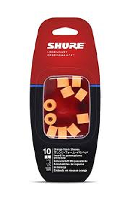 Shure 10 Large Orange Foam Sleeves