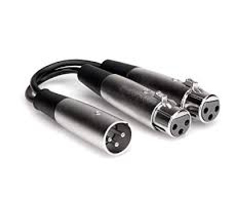 Hosa Y Cable XLR3M to Dual XLR3F YXF-119 6in