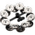 Meinl HTHH2BK 5" Hihat Tambourine, Dual Row, Stainless Steel Jingles